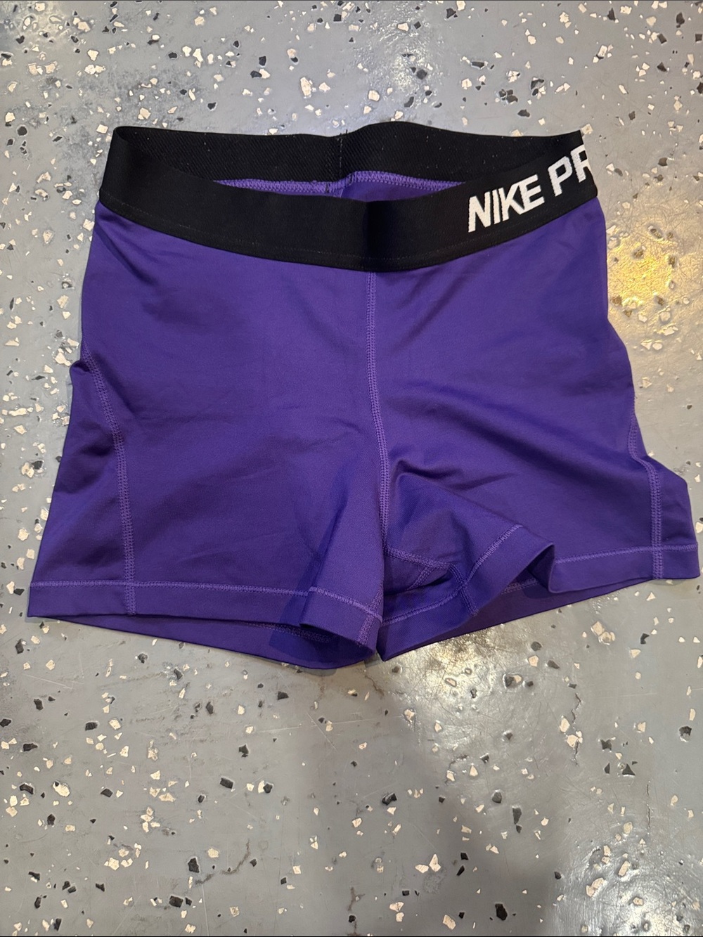 Nike Purple Women's Training Bike Shorts with Black Waistband